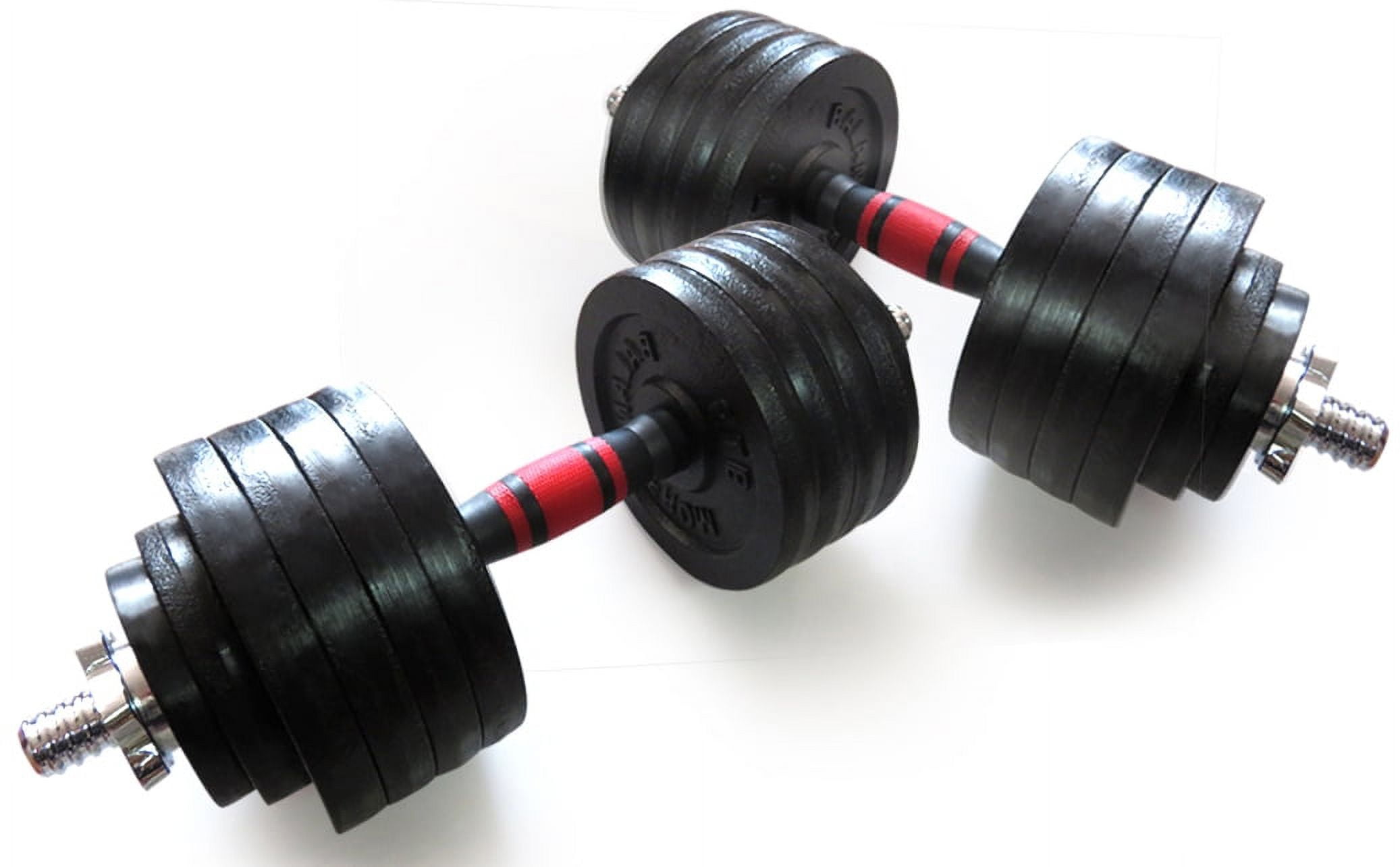 Everyday essentials contoured handle cast iron adjustable dumbbell weight set deals