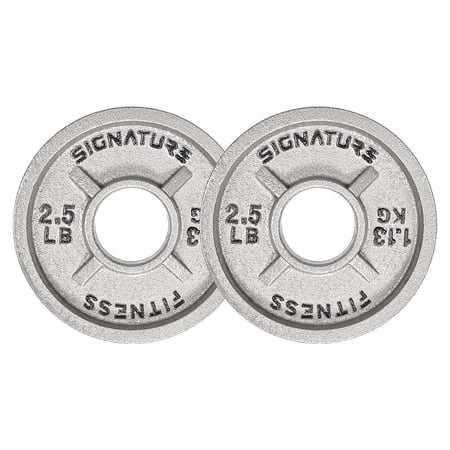 BalanceFrom Deep Dish Olympic Weight Plates, 2-Inch Cast Iron with E-Coating, for Strength Training, Powerlifting, and Home Gym,Multiple Weight Options Available