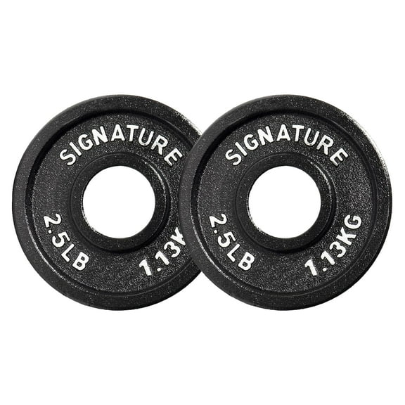 BalanceFrom Deep Dish Olympic Weight Plates, 2-Inch Cast Iron with E-Coating, for Strength Training, Powerlifting, and Home Gym,Multiple Weight Options Available