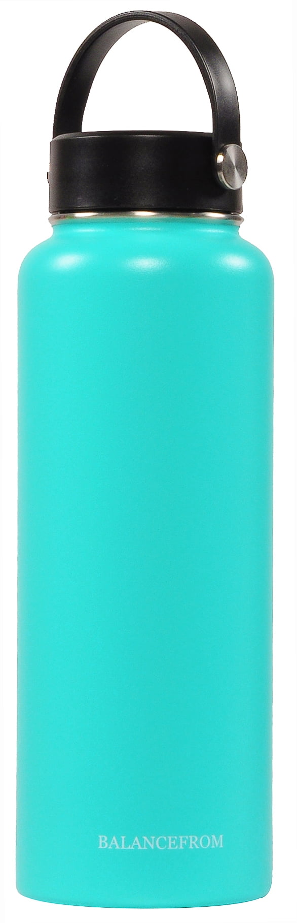 BalanceFrom Double-Wall Vacuum Insulated Stainless Steel Water Bottle, 3 Caps Included, Wide Mouth and Standard Mouth, Multiple Colors and Sizes