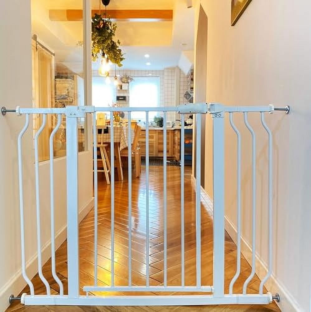 BalanceFrom Easy Walk-Thru Safety Gate for Doorways and Stairways with Auto-Close/Hold-Open Features, 30-Inch Tall, Fits 29.1 - 43.3 Inch Openings, White