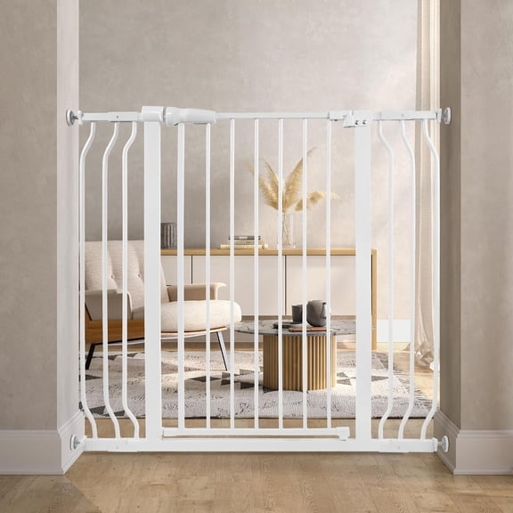 BalanceFrom Easy Walk-Thru Safety Gate for Doorways and Stairways with Auto-Close/Hold-Open Features, 36-Inch Tall, Fits 29.1-43.3 Inch Openings, White