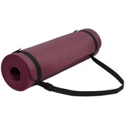 BalanceFrom Extra Thick 1/2" Yoga Mat - 71"x24" Non-Slip Exercise Mat with Carrying Strap, High Density Foam for Spine & Joint Support, Easy Clean & Portable for Hom，Travel，Gym