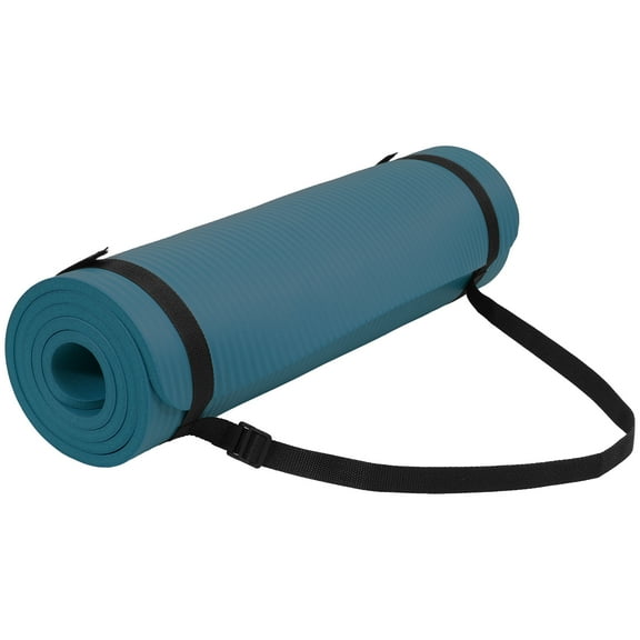 BalanceFrom Extra Thick 1/2" Yoga Mat - 71"x24" Non-Slip Exercise Mat with Carrying Strap, High Density Foam for Spine & Joint Support, Easy Clean & Portable for Hom，Travel，Gym