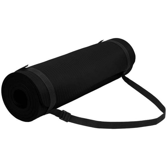 BalanceFrom Extra Thick 1/2" Yoga Mat - 71"x24" Non-Slip Exercise Mat with Carrying Strap, High Density Foam for Spine & Joint Support, Easy Clean & Portable for Hom，Travel，Gym