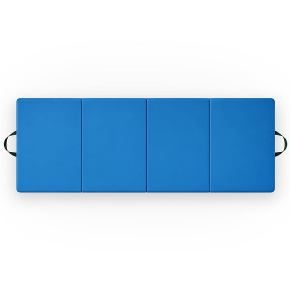 BalanceFrom 10ft x 4ft x 2in 4-Panel All-Purpose Folding Gymnastics Mat, Blue