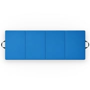 BalanceFrom 10ft x 4ft x 2in 4-Panel All-Purpose Folding Gymnastics Mat, Blue