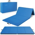 thumbnail image 1 of BalanceFrom 10ft x 4ft x 2in 4-Panel All-Purpose Folding Gymnastics Mat, Blue, 1 of 10
