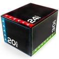 thumbnail image 1 of BalanceFrom Foam Plyometric Jump Box with 20”, 24”, and 30” Heights, 16 lbs, Multicolored, 1 of 11