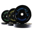 thumbnail image 1 of BalanceFrom 210 lb Olympic Rubber Bumper Weight Plate Set with 2” Steel Hub Inserts, 1 of 12