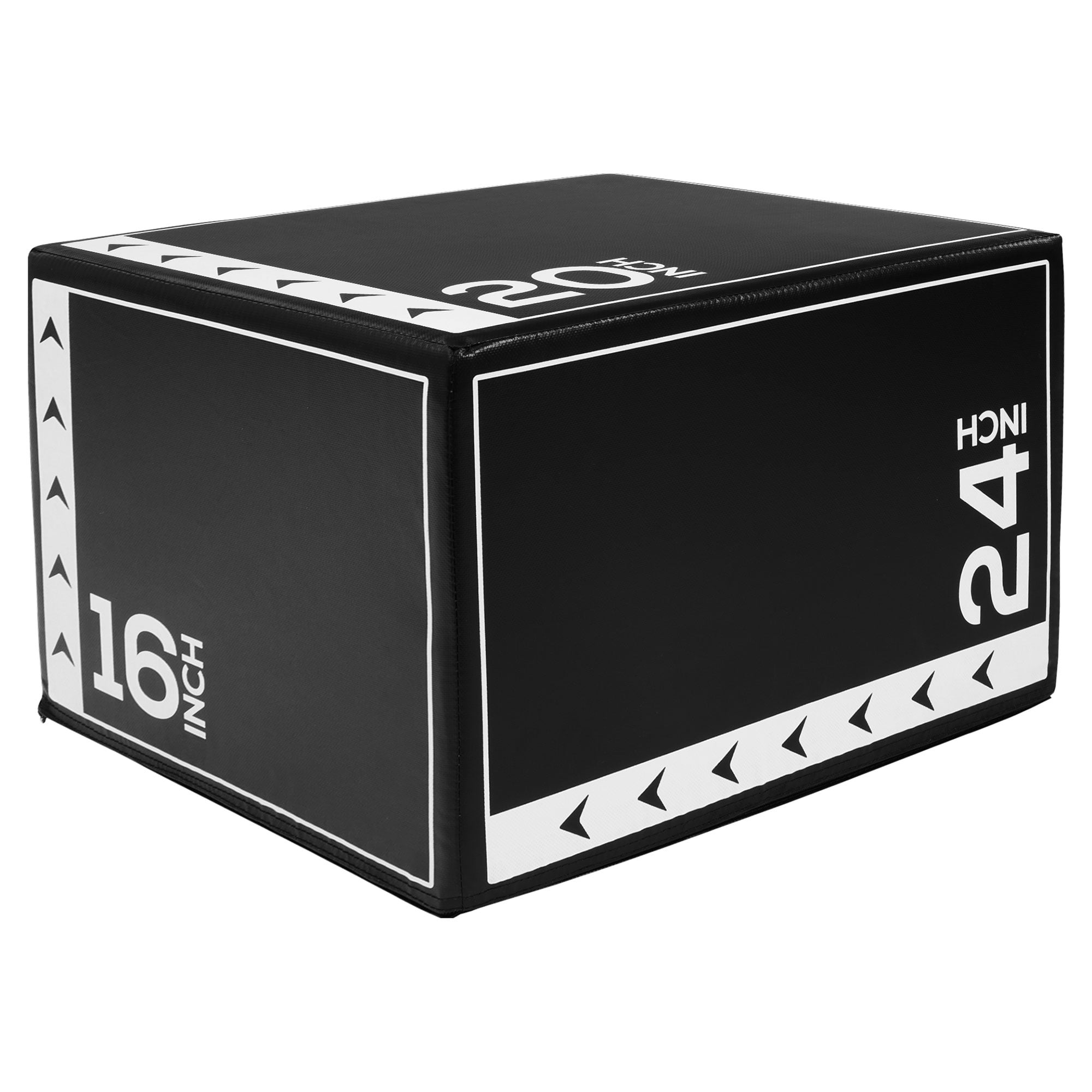Black and White 10 Pound Foam Plyometric Exercise Box