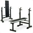 thumbnail image 1 of BalanceFrom Steel Weight Bench w/ Squat Rack, Adjustable Seat and Recliner, Black & White, 1 of 10