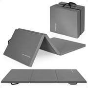 BalanceFrom 6ft x 2ft x 2in 3-Panel All-Purpose Folding Gymnastics Mat, Gray