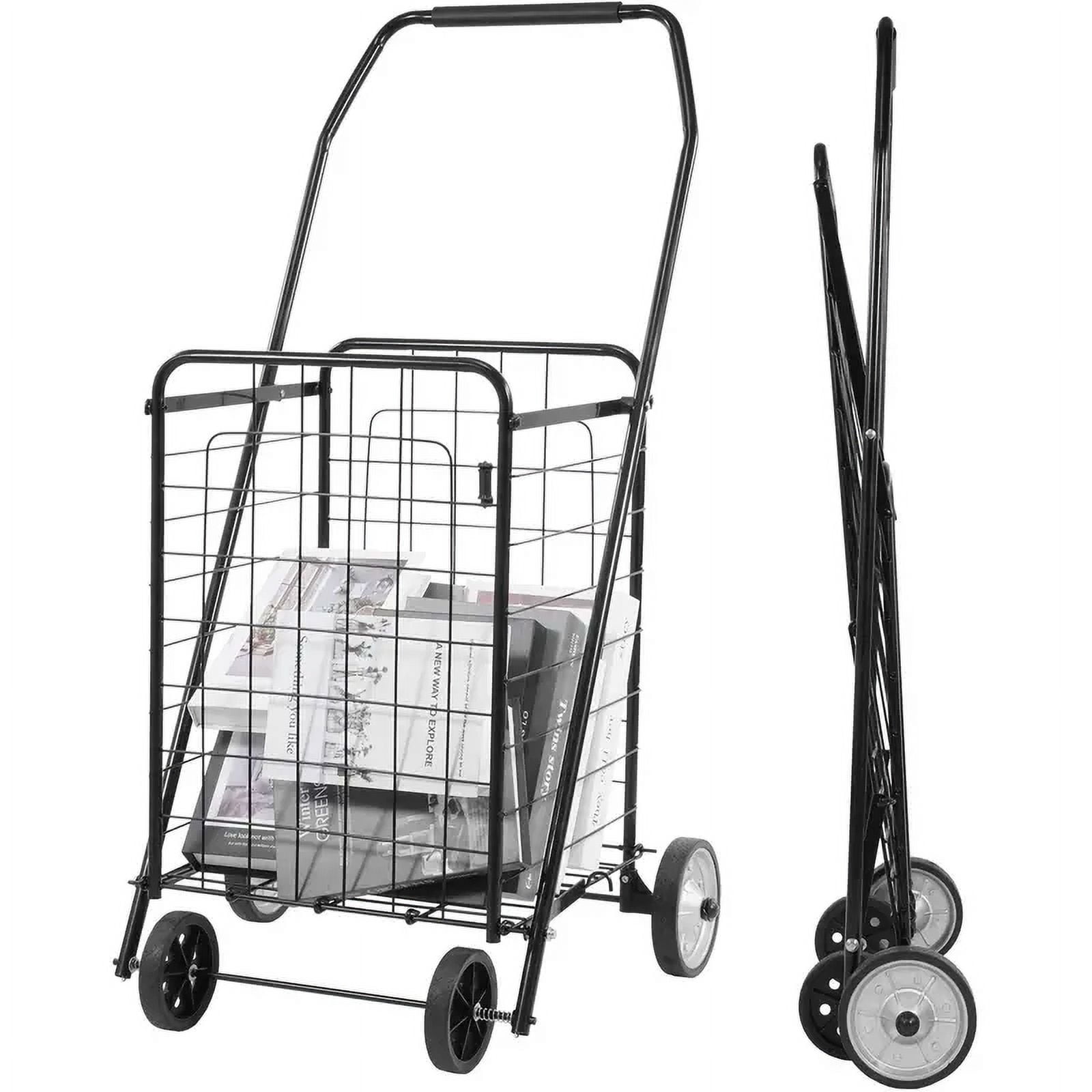 Foldable Shopping Cart Large Wheel Shopping Trolley Cart