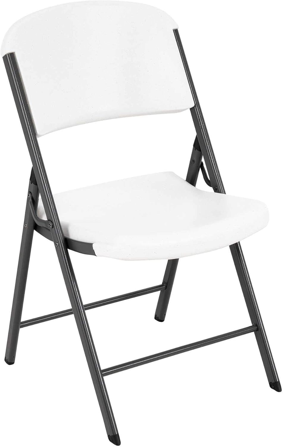 BalanceFrom Folding Heavy Duty Plastic Chair, Comfortable, Sturdy，Compact，500-Pound Capacity，for Home, Office, or Events，2-Pack/4-Pack/6-Pack，White & Black