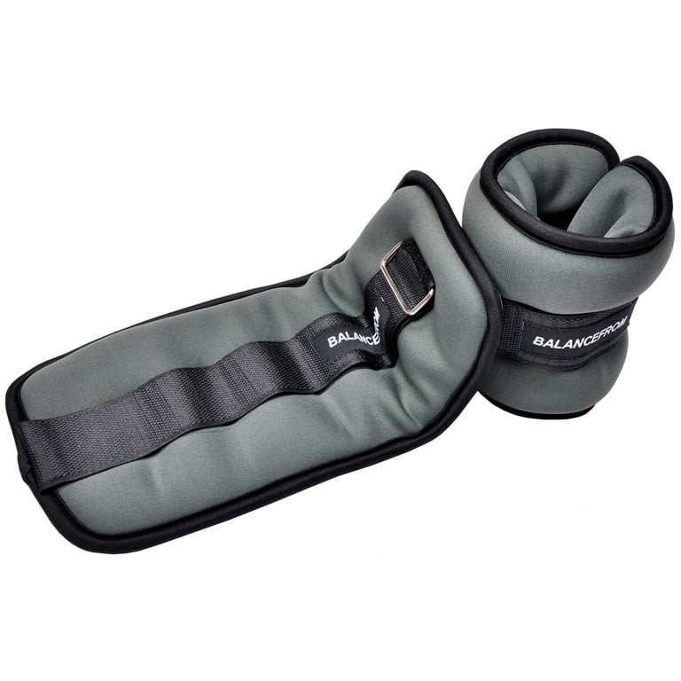 BalanceFrom Fully Adjustable Ankle Wrist Arm Leg Weights, 3 lbs Pair