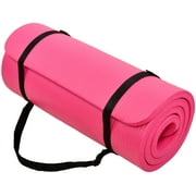 BalanceFrom GoCloud All-Purpose 1-Inch Extra Thick High Density Anti-Tear Exercise Yoga Mat with Carrying Strap