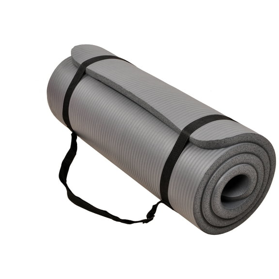 BalanceFrom GoCloud All-Purpose 1 in Extra Thick Yoga Mat, Gray