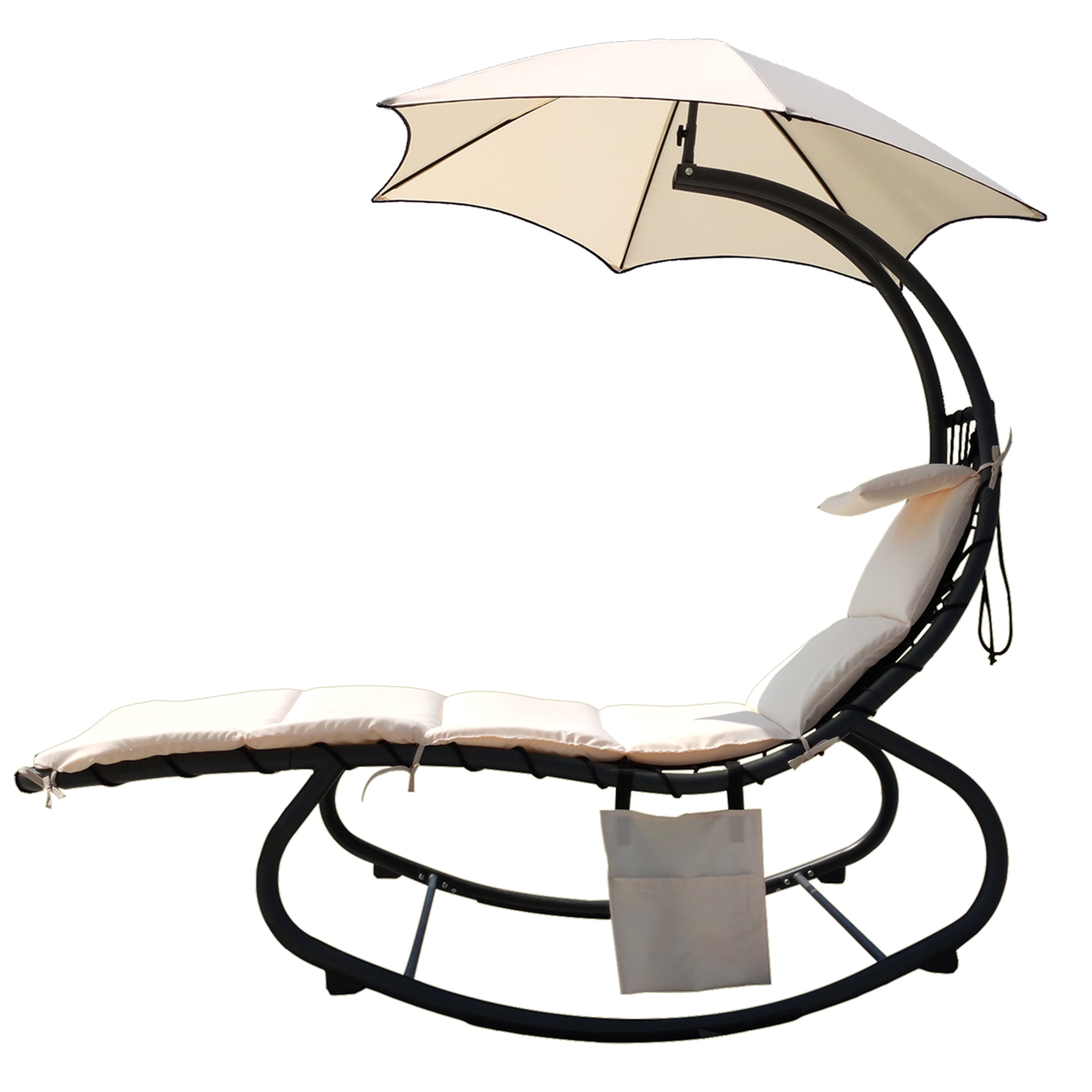 BalanceFrom Hanging Rocking Curved Chaise Lounge Chair Swing with