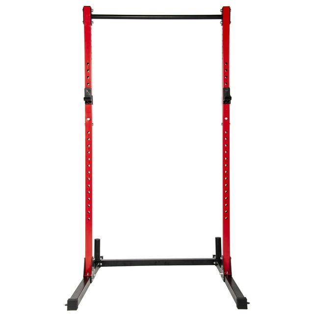 BalanceFrom Multi-Function Adjustable Power Rack Exercise Squat Stand with J-Hooks and Other Accessories, 500lb Capacity