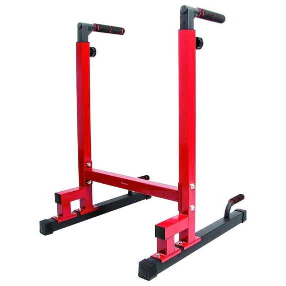 BalanceFrom Multi-Function Dip Stand Dip Station Dip bar with Improved Structure Design, 500-Pound Capacity