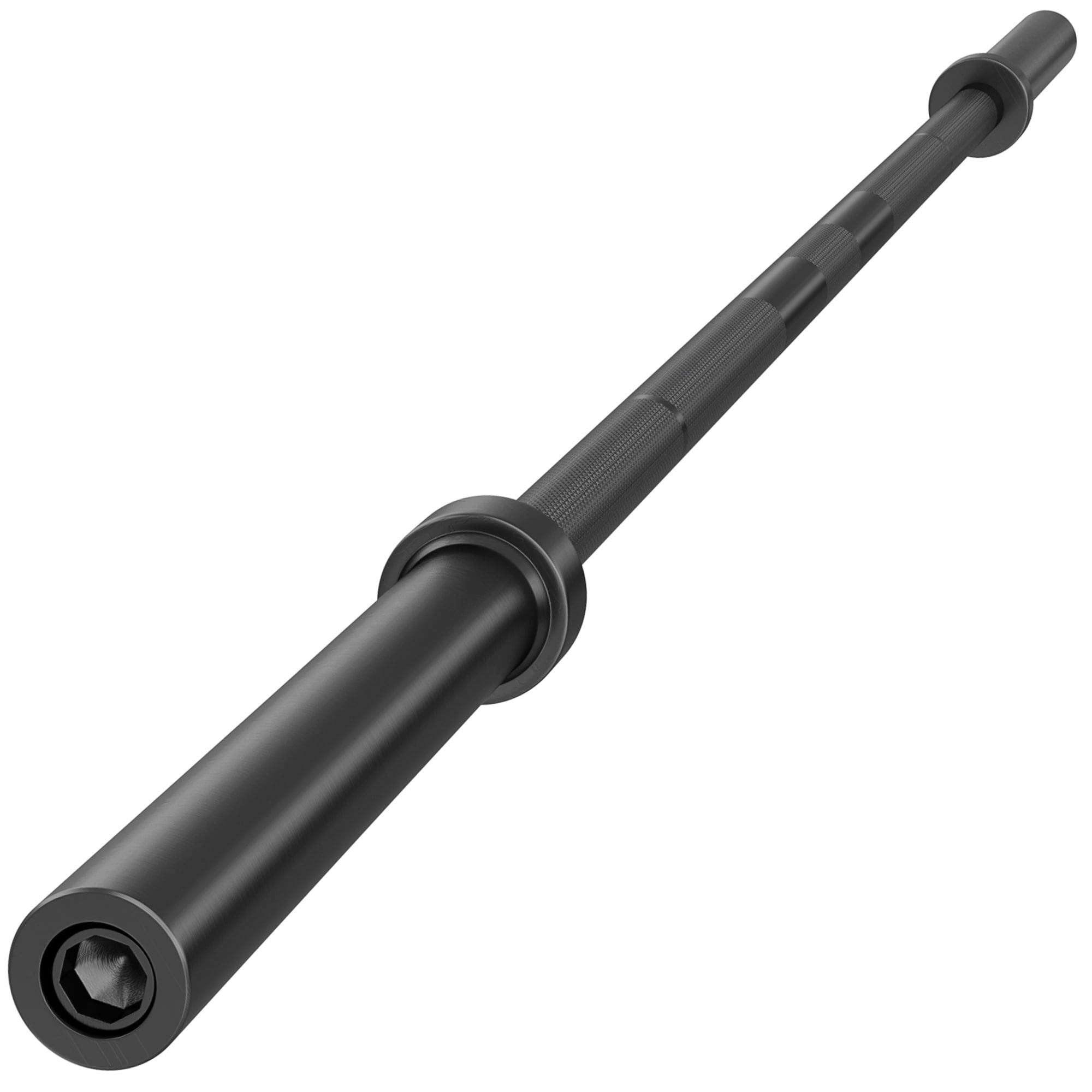 FlexWave Olympic Barbell，6FT, 2-Inch Diameter, 700LB Capacity, Black, for Powerlifting & Weightlifting