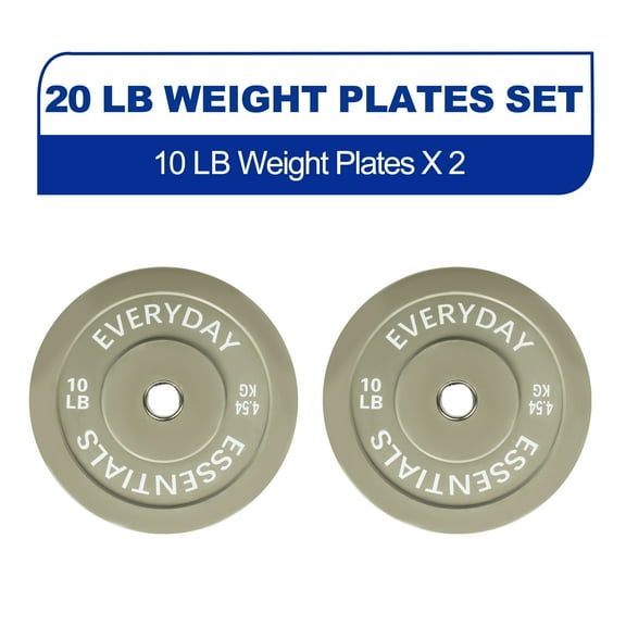 BalanceFrom Olympic Bumper Plate Weight Plate, 10 lbs Pair Color