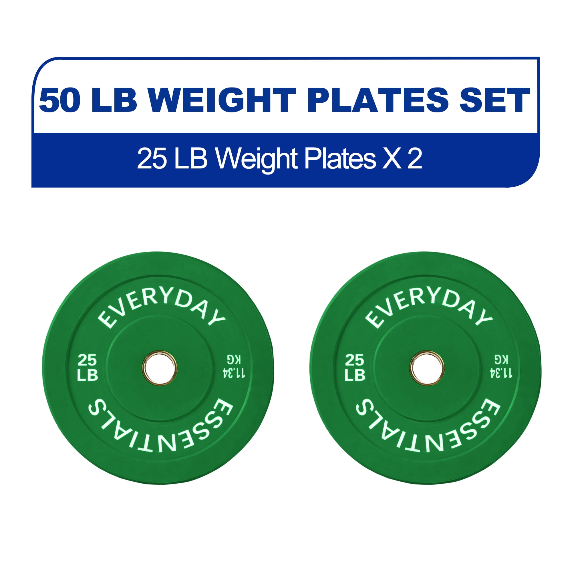BalanceFrom Olympic Bumper Plate Weight Plate, 25 lbs Pair Color