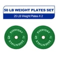 thumbnail interactive-video image 1 of BalanceFrom Olympic Bumper Plate Weight Plate, 25 lbs Pair Color, 1 of 9