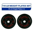 thumbnail image 1 of BalanceFrom Olympic Bumper Plate Weight Plate, 55 lbs Pair Black, 1 of 8