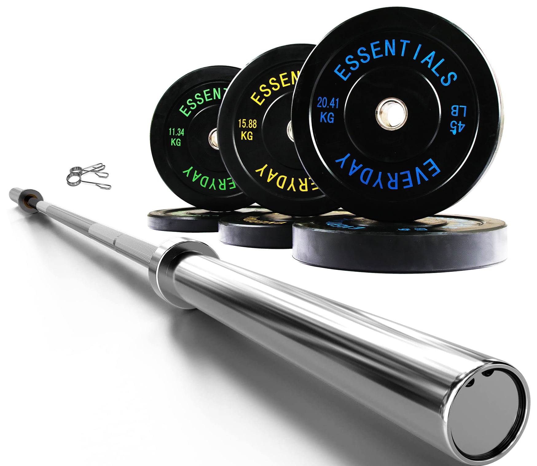 BalanceFrom Olympic Bumper Plate Weight Plate with Steel Hub, Black