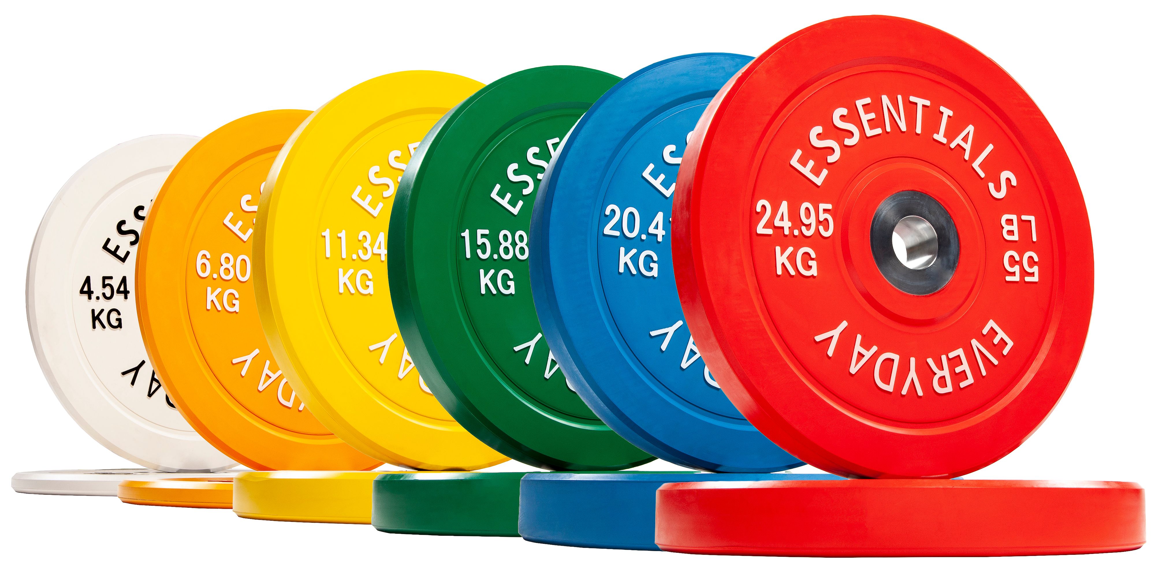 BalanceFrom Olympic Bumper Plate Weight Plate with Steel Hub, Color Coded, 370 lbs Set - image 1 of 10