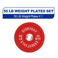 thumbnail image 1 of BalanceFrom Olympic Bumper Plate Weight Plate with Steel Hub, Color Coded, 55 lbs Single, 1 of 9