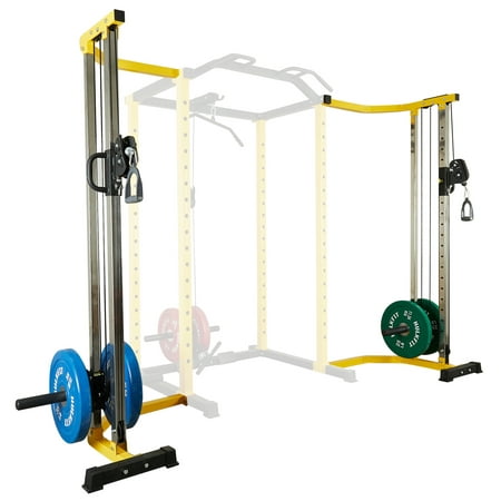 BalanceFrom PC-1 Series 1000lb Capacity Multi-Function Adjustable Power Cage Power Rack with Optional Lat Pull-down and Cable Crossover, Cable Crossover Only