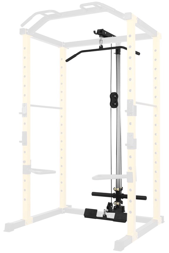 PC-1 Series 1000lb Capacity Multi-Function Adjustable Power Cage Power Rack with Optional Lat Pull-down and Cable Crossover, Lat Pull-down Only