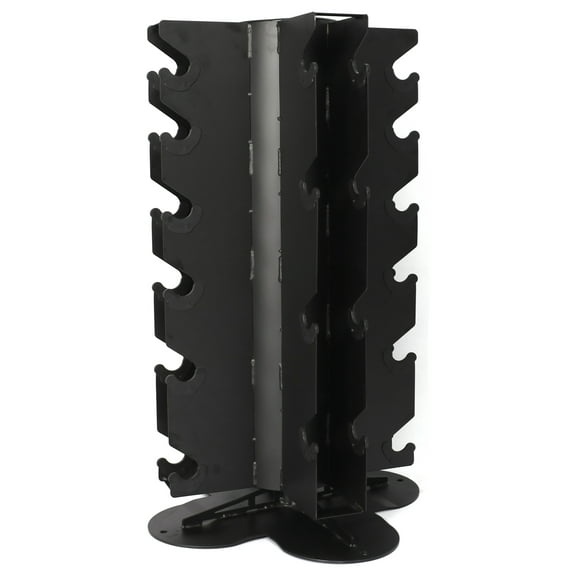 BalanceFrom PowerSpin Space Saving Dumbbell Carousel Rack with 550 lbs Dumbbell Bundle