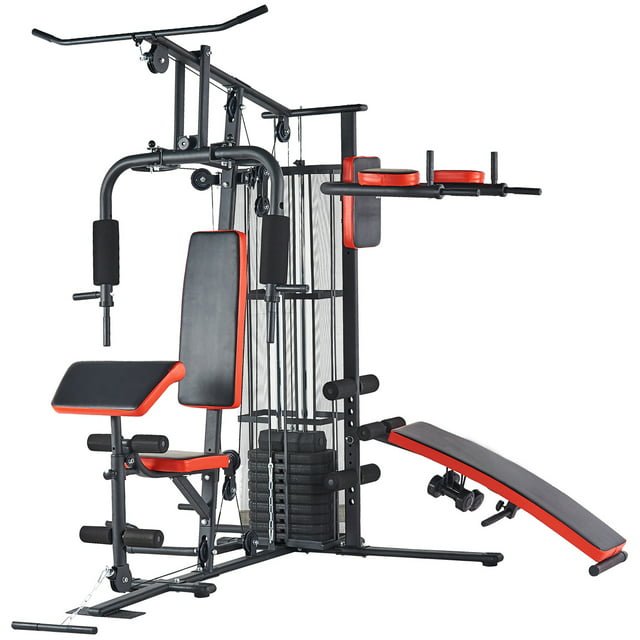 BalanceFrom RS 90XLS Home Gym System Multiple Purpose Workout Station with 380 lbs of Resistance, 145 lbs Weight Stack, Comes with Installation Instruction Video