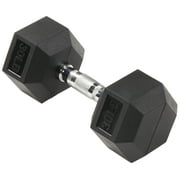 BalanceFrom Rubber Encased Hex Dumbbell, 30LBs, Single