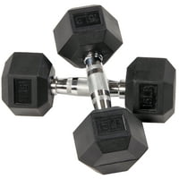 BalanceFrom Rubber Encased Hex Dumbbells, 15 lbs Pair only .95: eDeal Info