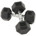 thumbnail image 1 of BalanceFrom Rubber Encased Hex Dumbbells, 20 Lbs. Pair, 1 of 6