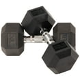 thumbnail image 1 of BalanceFrom Rubber Encased Hex Dumbbells, 30lbs Pair, 1 of 6