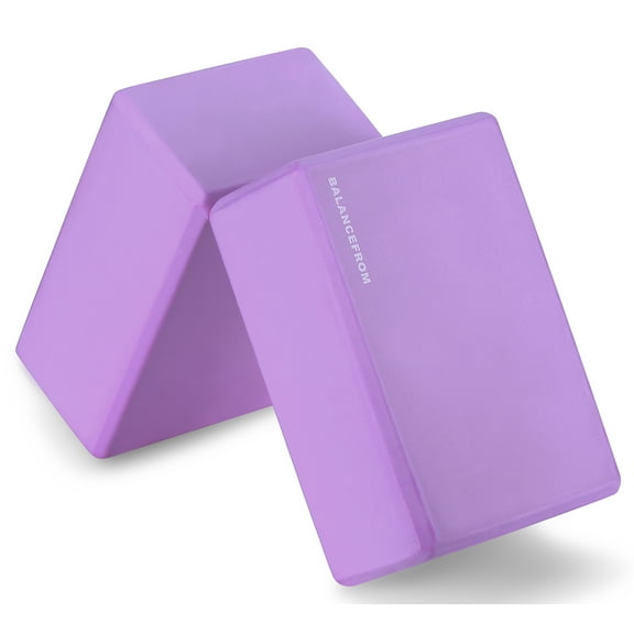 BalanceFrom Set of 2 High Density Yoga Blocks, 9"x6"x4" Each