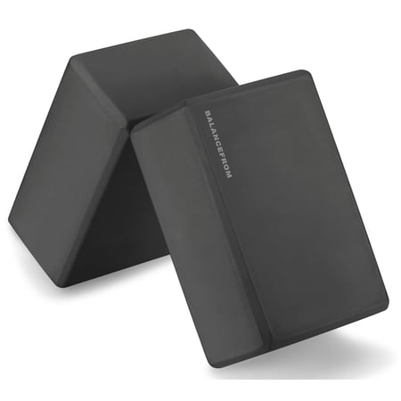 BalanceFrom Set of 2 High Density Yoga Blocks, 9"x6"x4" Each