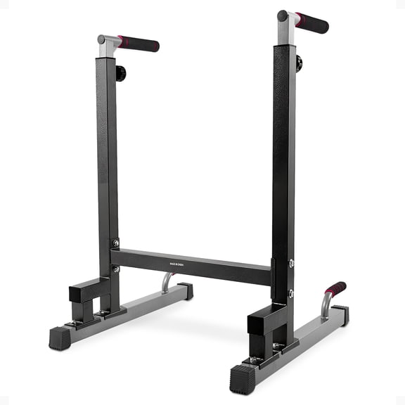 BalanceFrom Steel Frame Dip Station with Adjustable Height, 500 lb Weight Capacity, Black