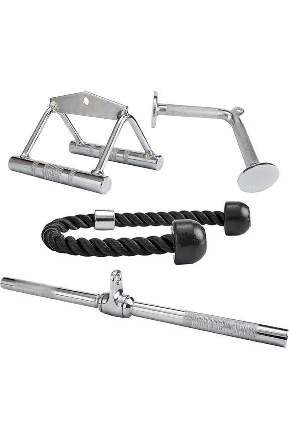 Tricep Press Down & LAT Pulldown Attachments ,Cable Machine Accessories,with V Handle, Rotating Bar, Tricep Rope, V-Shaped Bar,for Home Gym