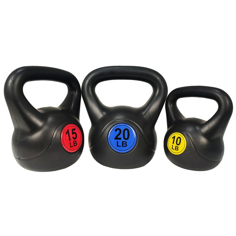 5LB-10LB-15LB-20LB Kettlebell outlets Set Hand Weights 50lbs Pounds Total Cast Iron