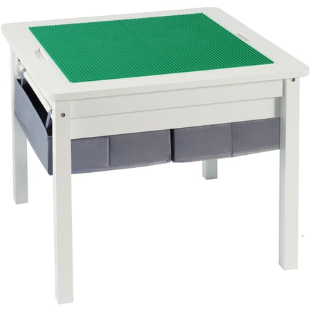 BalanceFrom Wooden 2-in-1 Kids Activity Table, Toddler Construction Play Table with Storage Drawer. Toddler Detachable Tabletop Construction Play Table, Compatible with LEGO and Duplo blocks