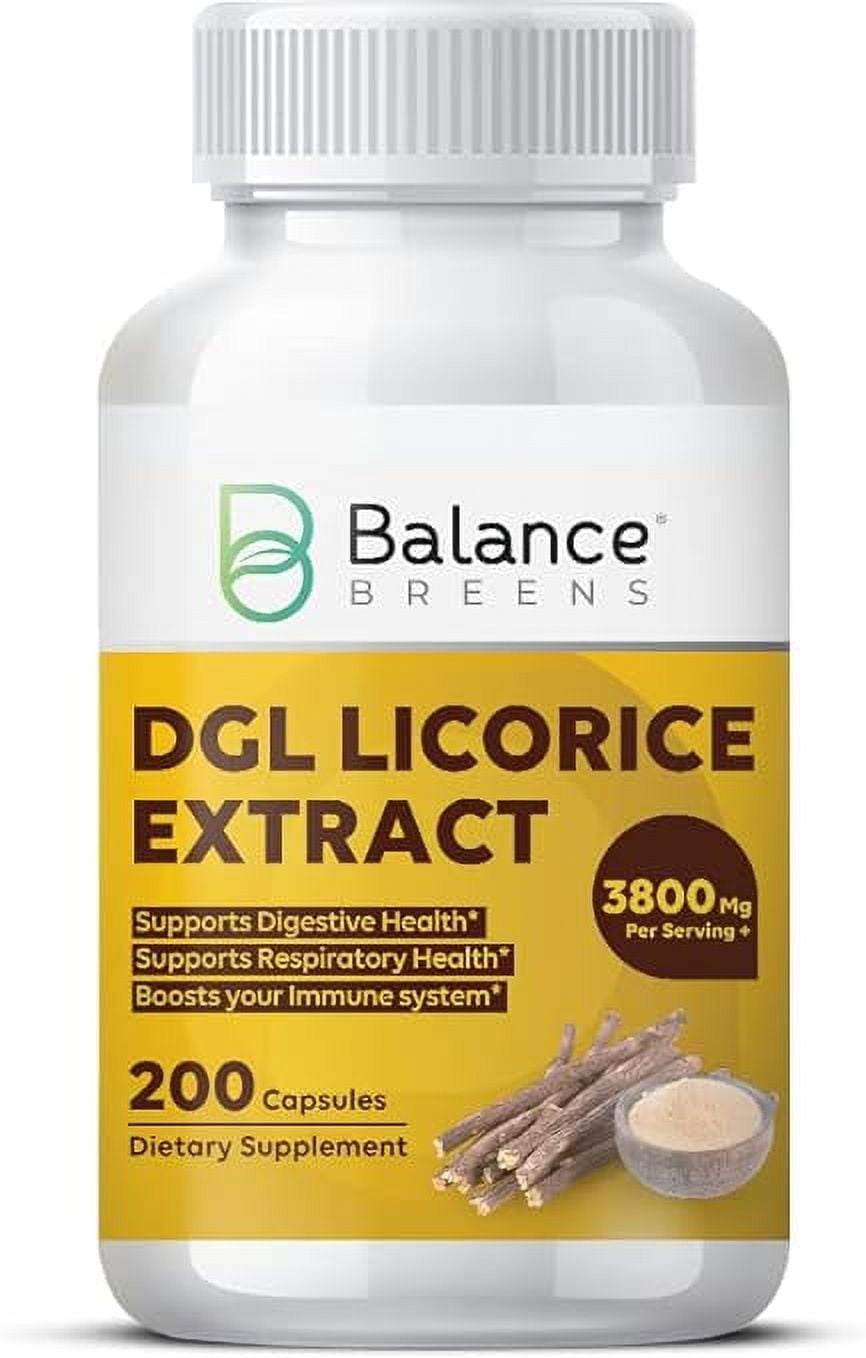 Balancebreens DGL Deglycyrrhizinated Licorice 3800 mg Supplement 200