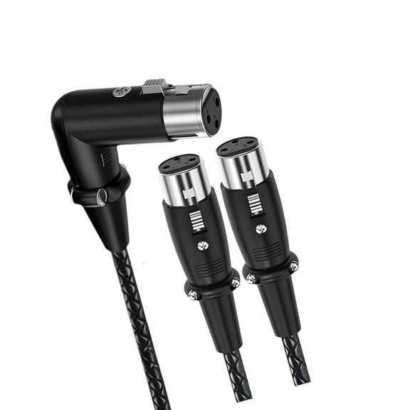 Balanced 3Pin Splitter Cable 1 Female to 2 Female Microphone Cable Splitter