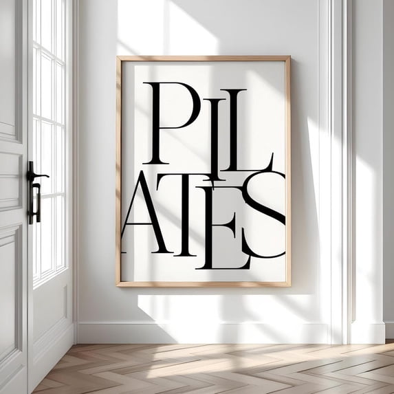 Balanced Body Pilates Wall Artwork – Motivational Wellness Design for Training Studio, Focused Movement Room or Home Fitness Interior, Size 24x36 Unframed Poster